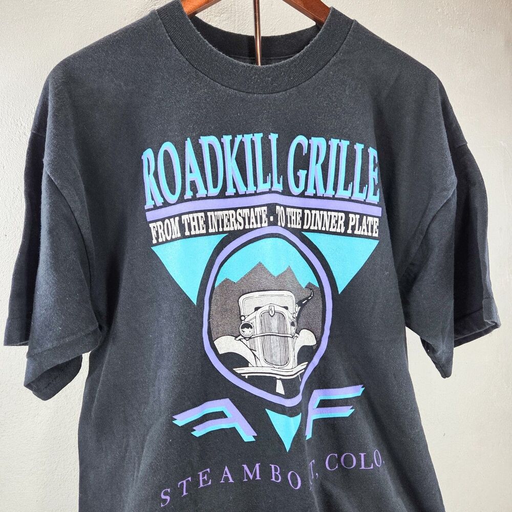 Vintage 90s Roadkill Grille Steamboat Colorado Fruit of the Loom Shirt Sz XL